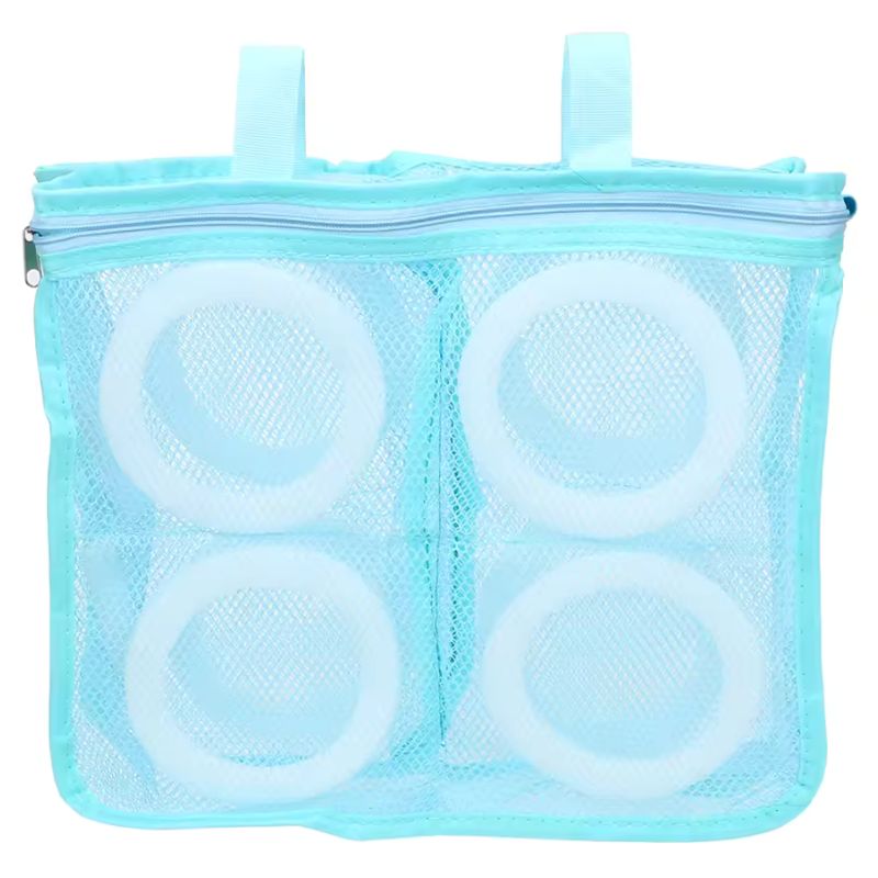Lazy Shoe Washing & Airing Bag – Protective Mesh Laundry Organizer for Sneakers, Underwear, and Bras (White/Blue/Pink)