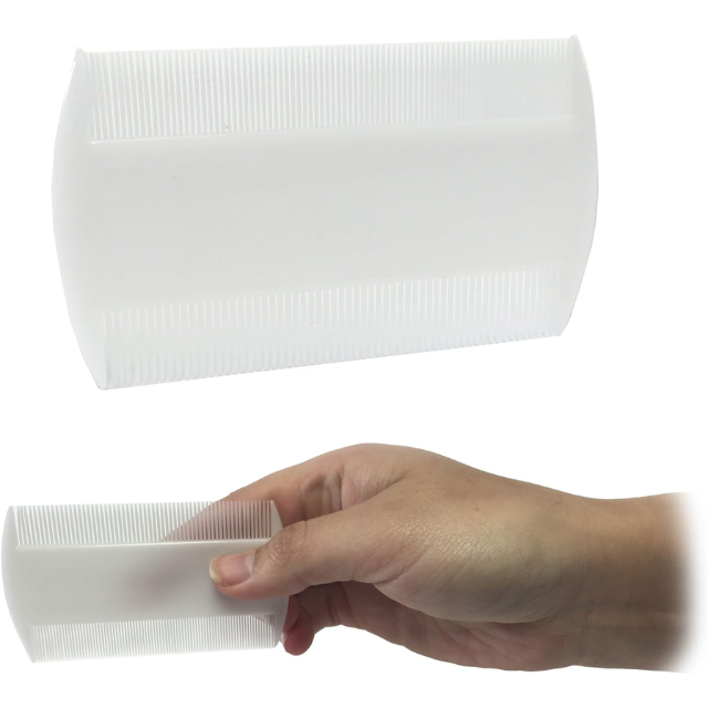 Lice and Flea Comb Set – Double-Sided Plastic & Stainless Steel Long Tooth Combs with Haircut Neck Brush for Kids and Adults