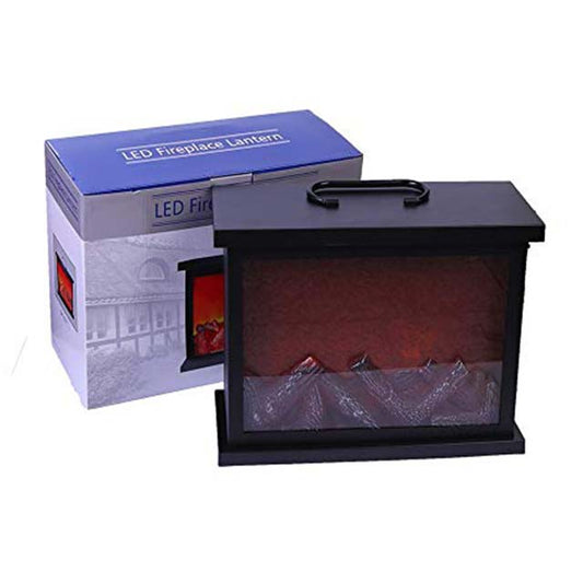 Lightahead LED Fireplace – Realistic Log Wood Burning Flame Simulation, USB Operated Portable Tabletop Firelight for Indoor &amp; Outdoor Decor