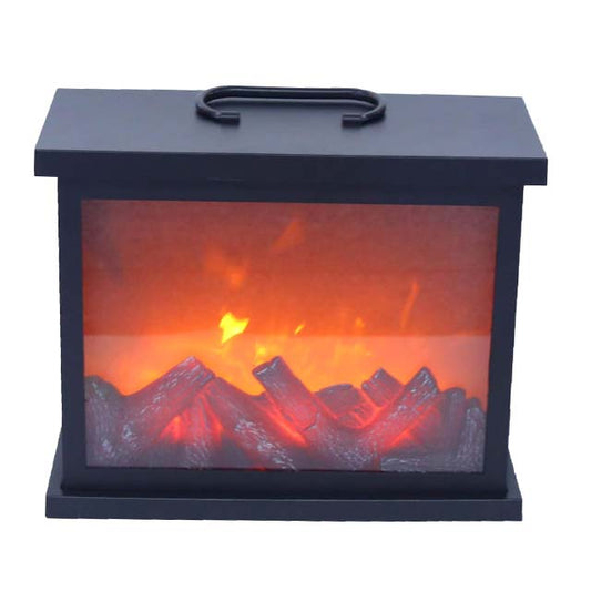 Lightahead LED Fireplace – Realistic Log Wood Burning Flame Simulation, USB Operated Portable Tabletop Firelight for Indoor &amp; Outdoor Decor