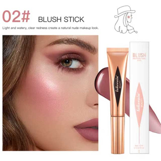 Liquid Blush & Cream Blush Stick – Silky Long-Wearing Blusher Wand for Cheeks | Pink Highlighter & Contour Makeup for Mature Skin