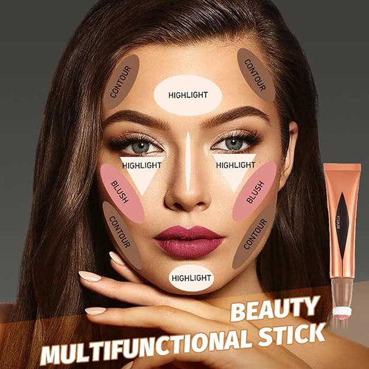 Liquid Blush & Cream Blush Stick – Silky Long-Wearing Blusher Wand for Cheeks | Pink Highlighter & Contour Makeup for Mature Skin