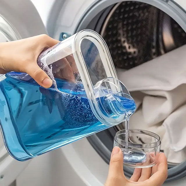 Liquid Detergent & Fabric Softener Dispenser – Refillable Laundry Soap Dispenser Bottle for Laundry Room Organization