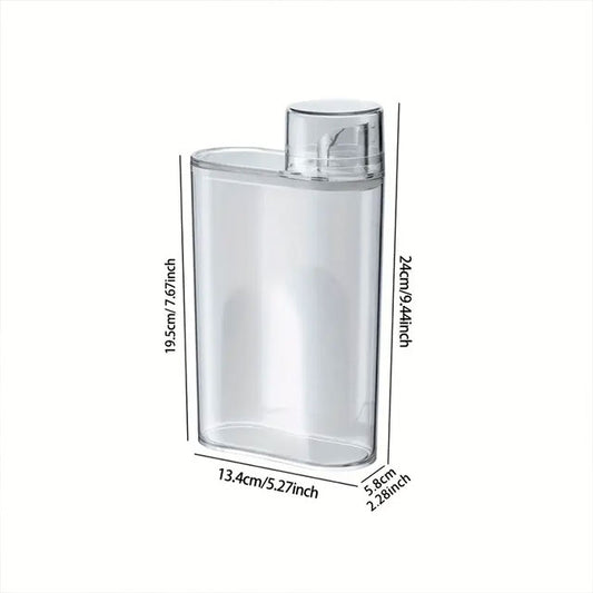 Distributeur de lessive liquide et d'adoucissant – Bouteille distributrice de savon à lessive rechargeable pour l'organisation de la buanderie 