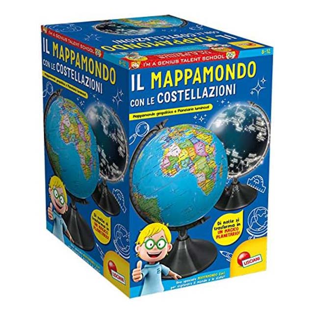 Lisciani Giochi Genius World Map with Constellations – Illuminated Celestial Design &amp; Educational Decor (Model 83862)