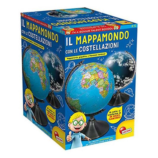 Lisciani Giochi Genius World Map with Constellations – Illuminated Celestial Design &amp; Educational Decor (Model 83862)