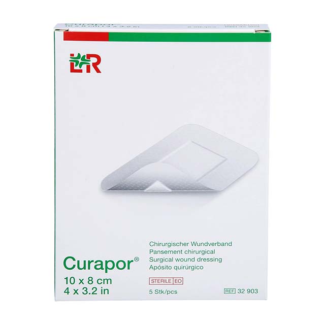 Lohmann &amp; Rauscher Curapor Sterile Surgical Wound Bandages – 8 x 10 cm, 5-Piece Pack | Premium Medical Adhesive Dressing for Effective Wound Care