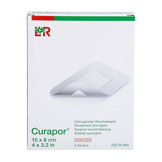 Lohmann &amp; Rauscher Curapor Sterile Surgical Wound Bandages – 8 x 10 cm, 5-Piece Pack | Premium Medical Adhesive Dressing for Effective Wound Care