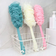 Long-Handle Mesh Back Scrubber – Soft Hanging Shower Sponge Brush – Ergonomic Body Scrubber for Adults – Deep Cleaning Bath Accessory (Green/Pink/White)