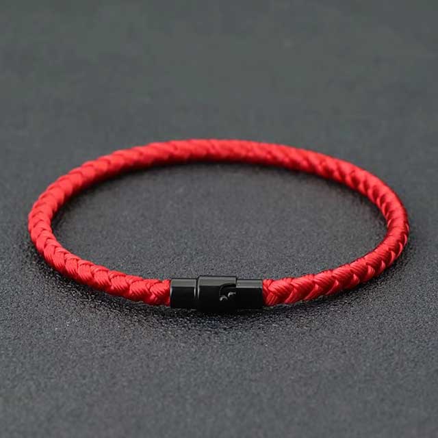 Lucky Red Rope Bracelet – Grade A Keel String Magnetic Couple Bracelet for Men & Women | Wealth & Prosperity Charm