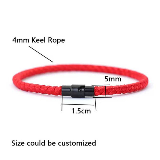 Lucky Red Rope Bracelet – Grade A Keel String Magnetic Couple Bracelet for Men & Women | Wealth & Prosperity Charm