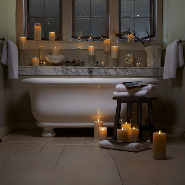 Luminara 4x5 Ivory Flameless Wax Candle – Unscented Pillar with Moving Wick and Timer, Remote Ready by LampLust