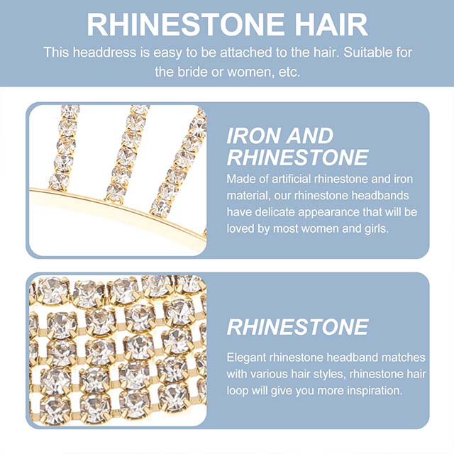 Luxury Rhinestone Tassel Headpiece – Elegant Head Chain Hair Piece &amp; Bridal Headwear Accessory