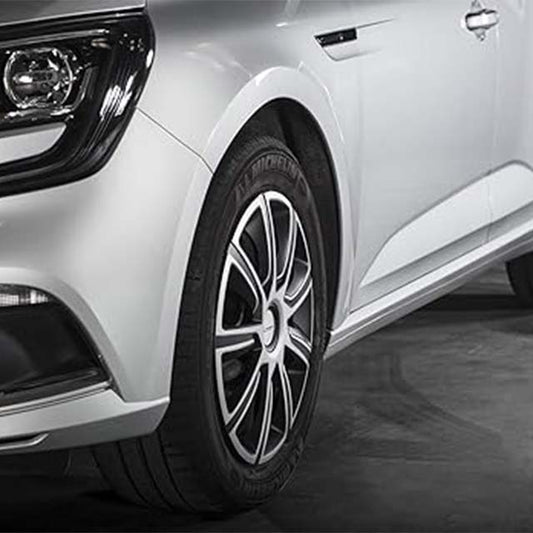 MICHELIN 009112 13" Wheel Trims – NVS 49 Two-Tone Black & Grey Metallic, Set of 4 Durable Hubcaps