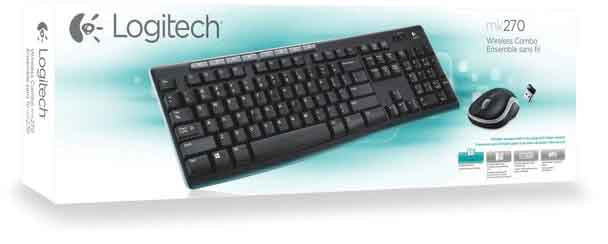 مجموعة لوحة المفاتيح والماوس اللاسلكية Logitech MK220 (أسود)