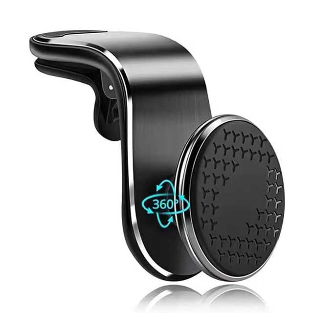 Magnetic Car Phone Mount for Hyundai Ioniq, Elantra, Sonata & More – 360° Rotating Aluminum Alloy Air Vent Holder for Smartphones