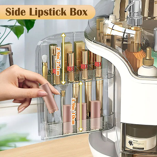 Makeup Storage Organizer with Clear Lid – Dustproof & Waterproof Cosmetic Holder with Drawers for Skincare & Beauty Products | Bathroom & Dressing Table Organizer