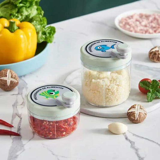 400ml Manual Household Garlic Crusher - Easy-to-Use Fresh Garlic Mincer for Kitchen Cooking