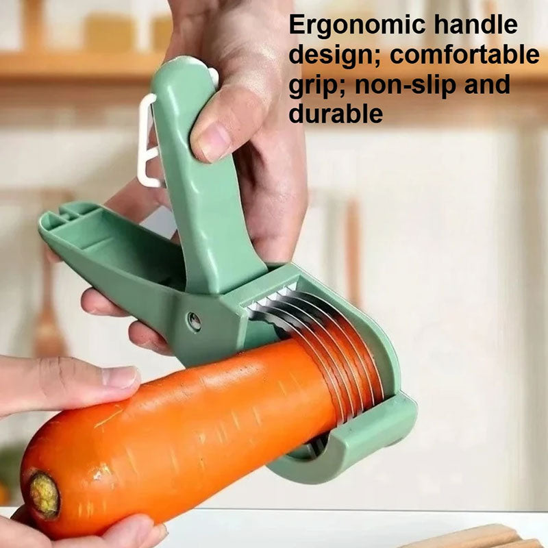 Trancheur Multifonction Manuel pour Fruits et Saucisses – Coupe-Banane et Trancheuse à Salade en Acier Inoxydable – Outil de Cuisine Essentiel pour une Préparation Rapide des Aliments
