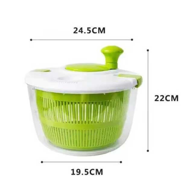 Manual Salad Spinner & Vegetable Dryer – Quick-Drying Food Dehydrator for Fruits & Greens