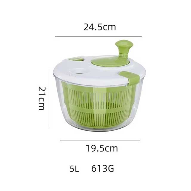 Manual Salad Spinner & Vegetable Dryer – Quick-Drying Food Dehydrator for Fruits & Greens