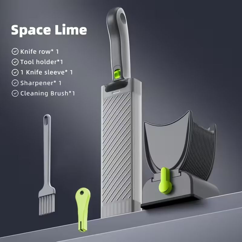 Trancheuse Manuelle en Acier Inoxydable pour Viande et Légumes – Coupe-Viande Congelée Robuste – Machine de Découpe de Précision avec Épaisseur Réglable pour Cuisine Domestique et Préparation de Fondue