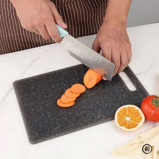 Marble Texture Antibacterial Cutting Board – Non-Slip PP Vegetable Chopping Board – Mildew-Resistant & Dishwasher Safe Kitchen Block