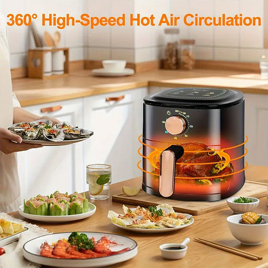 Mechanical Knob Air Fryer 1.06gal – Multifunctional, Simple & Healthy Cooking Tool for Kitchen, Easy-to-Use Household Air Fryer