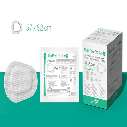 Medrull Ultra Pore Eye Patch 50Pcs – Self-Adhesive Sterile Wound Dressings for Post-Op &amp; Sensitive Eye Care, Medicinal Eye Wash