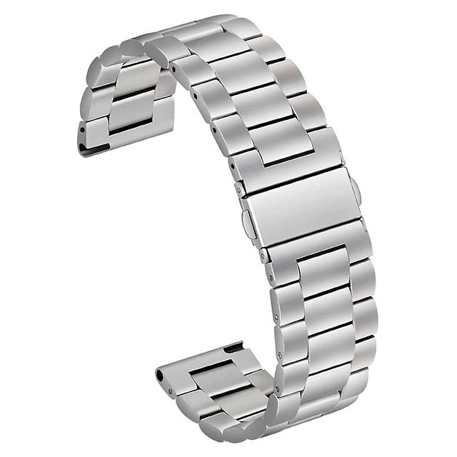 Meixao Premium Stainless Steel Smart Watch Strap for Men &amp; Women – Highly Polished Metal Watch Band