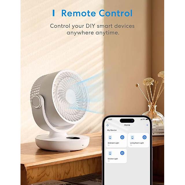 Meross Wireless Switch – Universal WiFi Remote Control for Electric Appliances, Voice Control with Alexa, Google Assistant & SmartThings, 2,300W, DIY Smart Home Solution