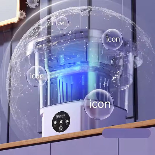 Mini Foldable Washing Machine with Dryer – 1.6kg Portable Washing Cleaner for Small Spaces & Travel