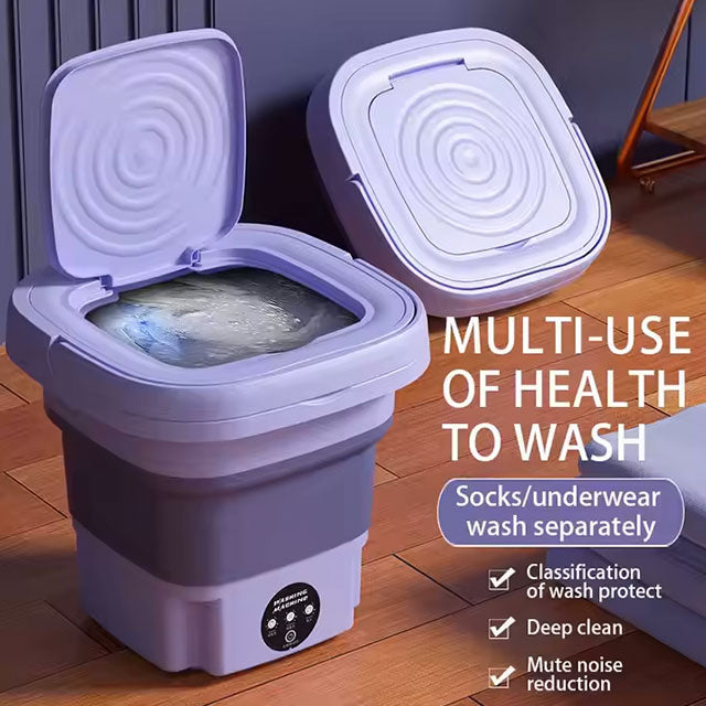 Mini machine à laver pliable avec sèche-linge – Nettoyeur de lavage portable de 1,6 kg pour petits espaces et voyages (egx221) 