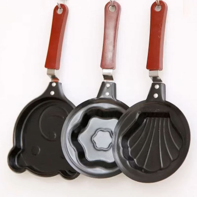 Mini Heart-Shaped Egg Frying Pan | Cast Iron Non-Stick Pancake & Omelette Pan | Creative Kitchen Breakfast Supplies for Gas & Induction