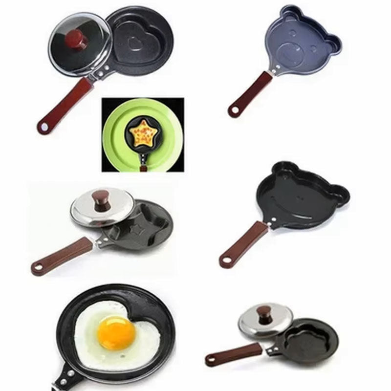 Mini Heart-Shaped Egg Frying Pan | Cast Iron Non-Stick Pancake & Omelette Pan | Creative Kitchen Breakfast Supplies for Gas & Induction