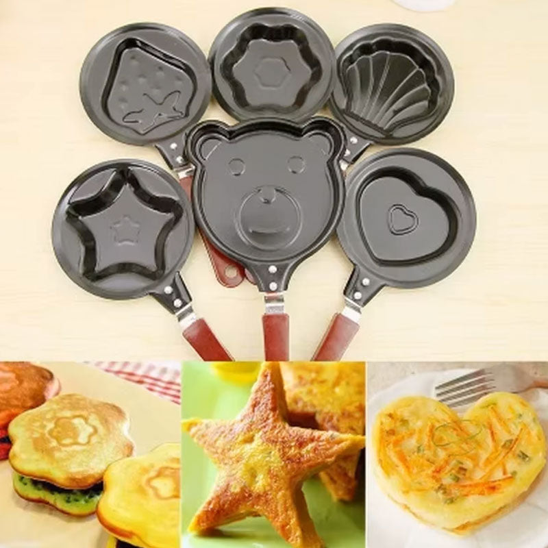 Mini Heart-Shaped Egg Frying Pan | Cast Iron Non-Stick Pancake & Omelette Pan | Creative Kitchen Breakfast Supplies for Gas & Induction