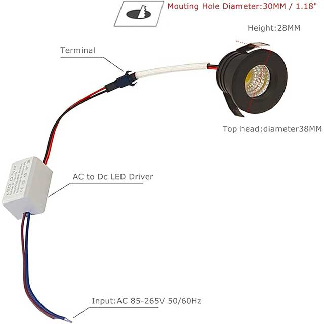 Mini LED Spotlights for Recessed Ceilings