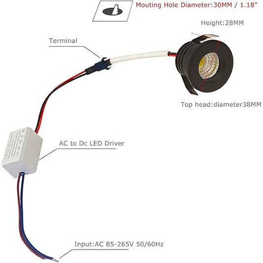Mini LED Spotlights for Recessed Ceilings