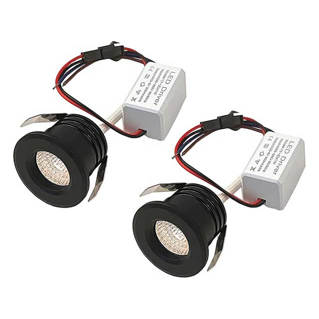 Mini LED Spotlights for Recessed Ceilings & Under-Cabinet Displays – 3000K Warm-White, AC 110V/220V with LED Power Supply Driver