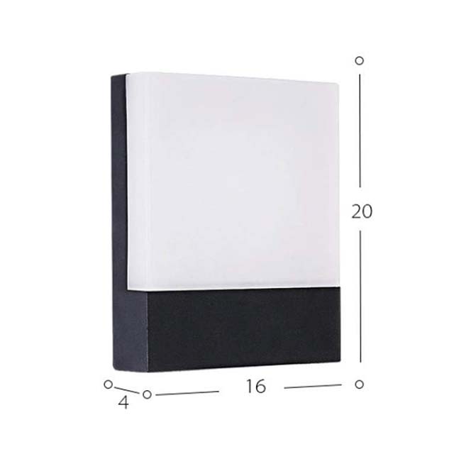 Modern 18W LED Wall Light – Waterproof Indoor/Outdoor Installation with 6000K Cool White Illumination