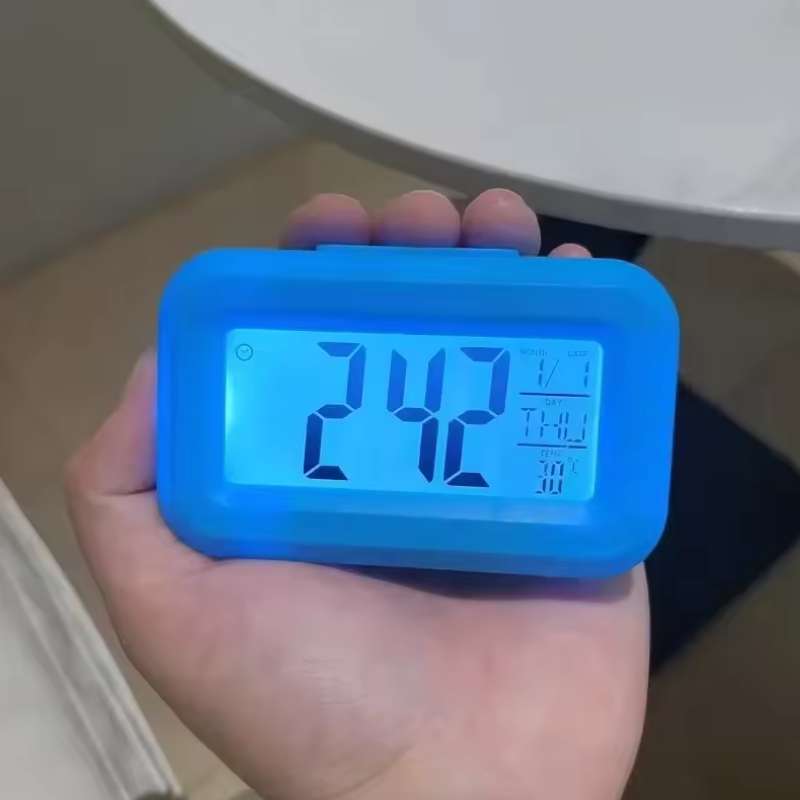 Modern LED Digital Alarm Clock – Multifunction Desktop Electronic Clock with Date, Temperature, and Calendar – Silent Bedroom Bedside Table Clock – Stylish Home & Office Decor (White / Black / Blue / Pink / Green)
