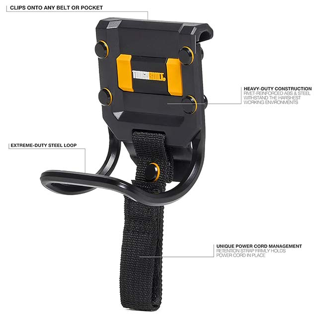 Toughbuilt TB-CTA-01052A Modular Hammer Loop &amp; Cord Management System – Durable Pro Tool Organization Accessory