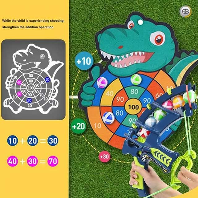 Montessori Sticky Ball Dartboard Toy – Educational Slingshot Target Game for Kids’ Outdoor Fun