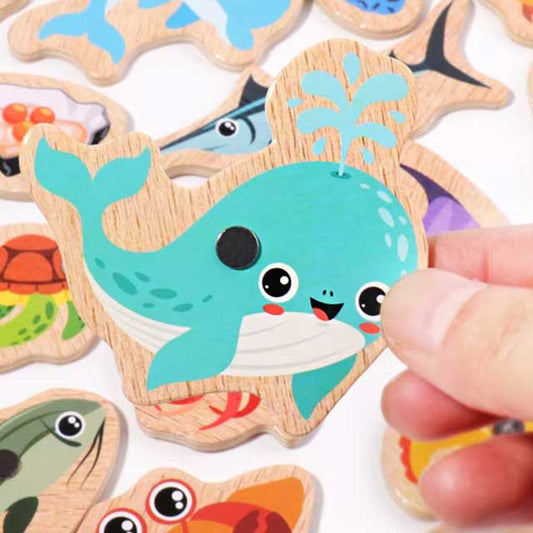 Montessori Wooden Magnetic Fishing Toy – Educational Marine Life Game for Kids & Toddlers