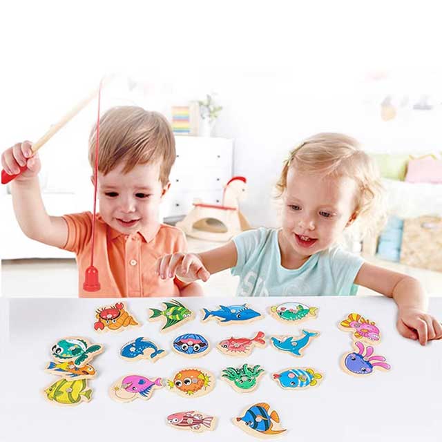 Montessori Wooden Magnetic Fishing Toy – Educational Marine Life Game for Kids & Toddlers
