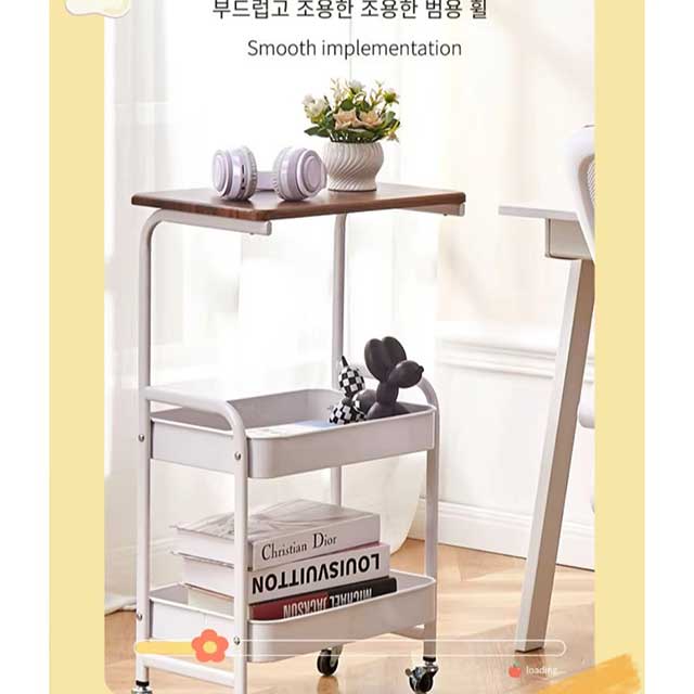 Multi-Layer Mobile Storage Rack – Floor-Standing Trolley with Wheels for Bathroom, Kitchen & Living Room