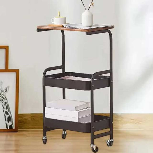 Multi-Layer Mobile Storage Rack – Floor-Standing Trolley with Wheels for Bathroom, Kitchen & Living Room