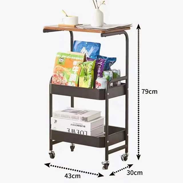 Multi-Layer Mobile Storage Rack – Floor-Standing Trolley with Wheels for Bathroom, Kitchen & Living Room