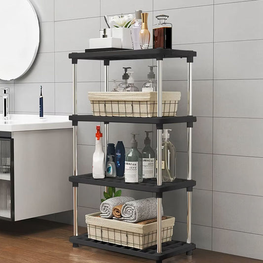 Multi-Level Storage Rack | Stackable Floor Organizer for Kitchen, Bathroom & Living Area