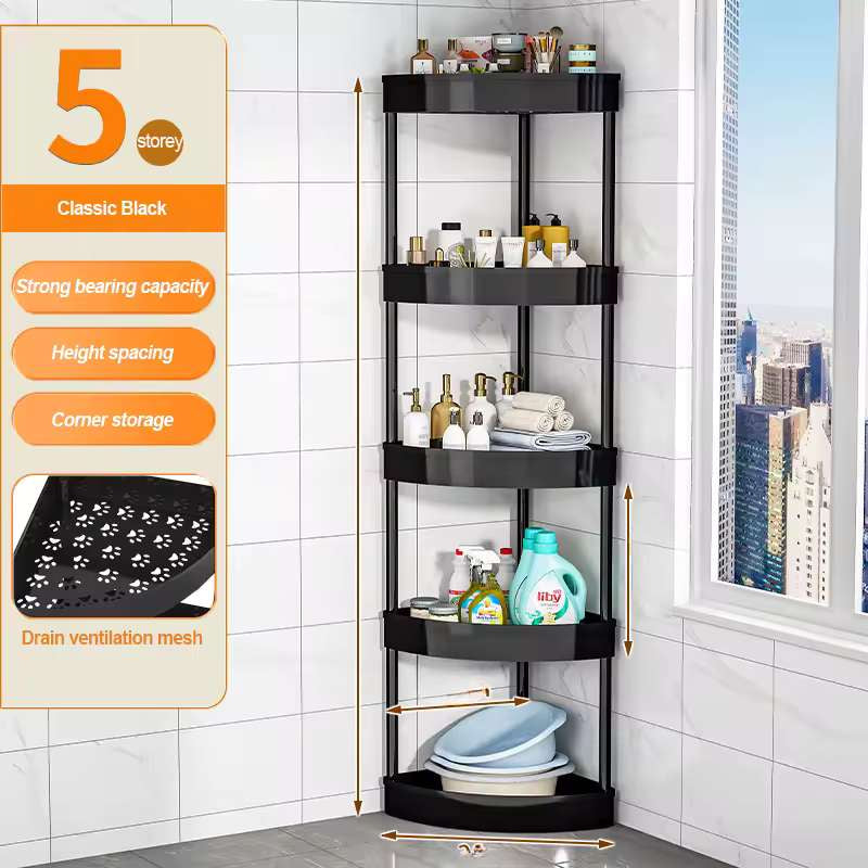 Chariot de rangement roulant mince multi-niveaux avec roues – Étagère utilitaire robuste à forte capacité de charge pour la cuisine, la salle de bain et le salon – Organisateur mobile peu encombrant – Options à 3, 4 ou 5 couches (noir/blanc)
